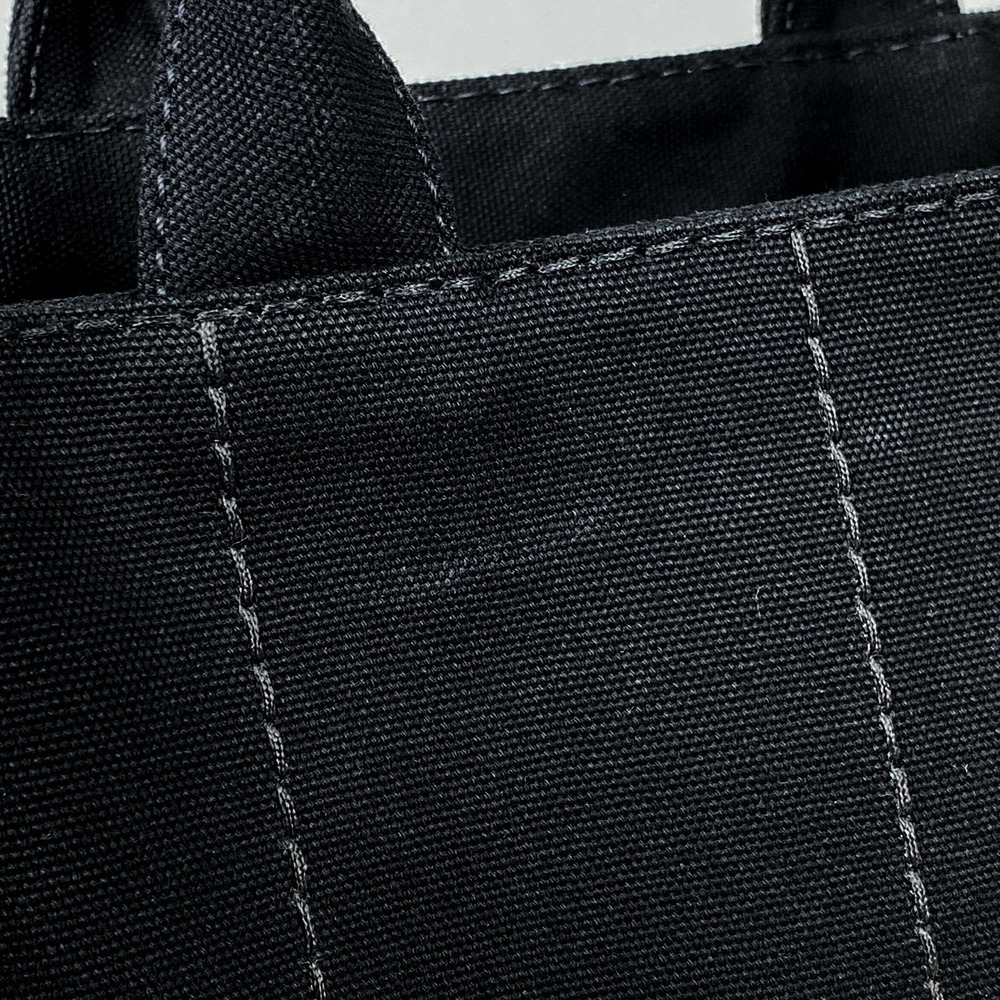 Prada Canapa Tote Bag Handbag Shoulder Canvas Nero Black - Picture 5 of 7